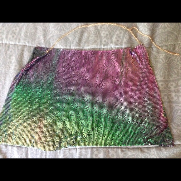 NWOT Metallic Iridescent Crop Top Hologram Sequin - Picture 7 of 8